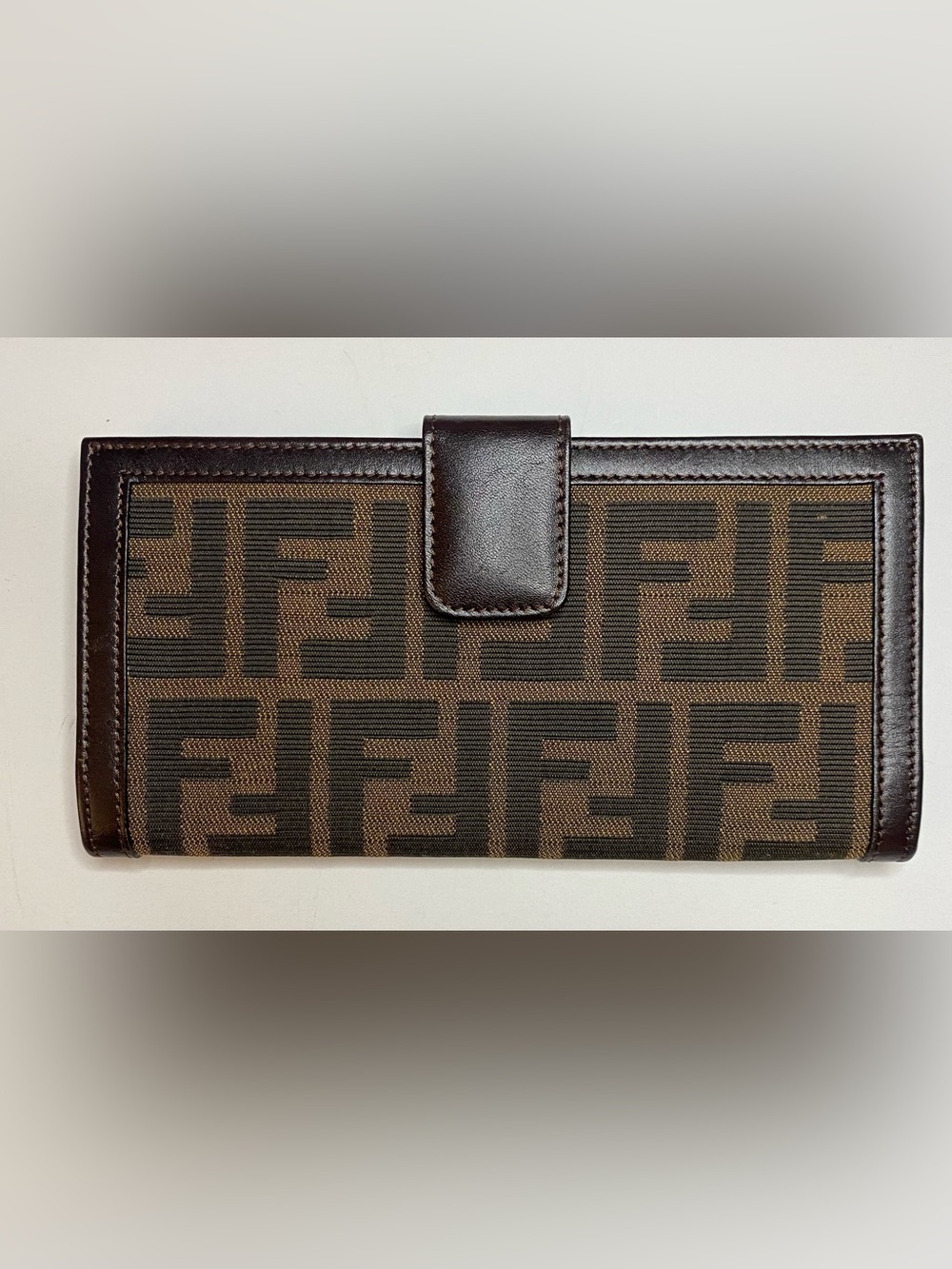 Fendi Brown Zucca Tri-Fold Long Wallet 7.5in x 4in approx. LNC😍 - Picture 5 of 10